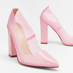 Nasty Gal Pink Clear Heels
